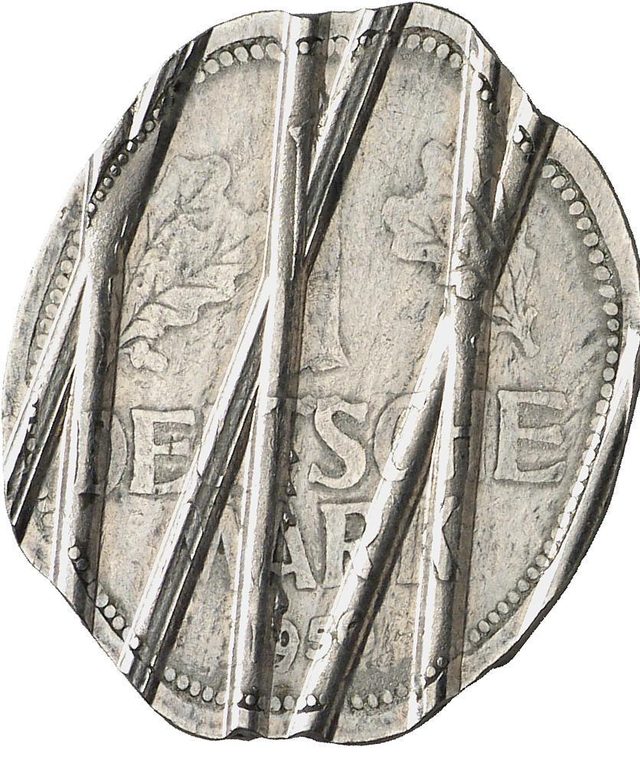 Avers de 1 Deutsche Mark (1950, Allemagne), cupronickel.