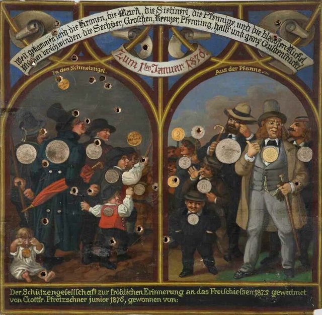 Avers de 1 Mark Empire allemand (1875, Allemagne), argent.