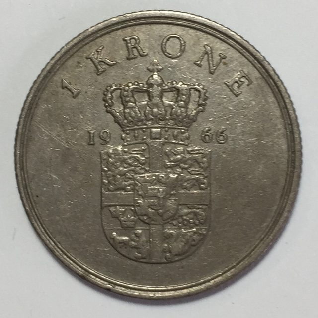 Avers de 2 kroner Danemark (1937, Danemark), argent.