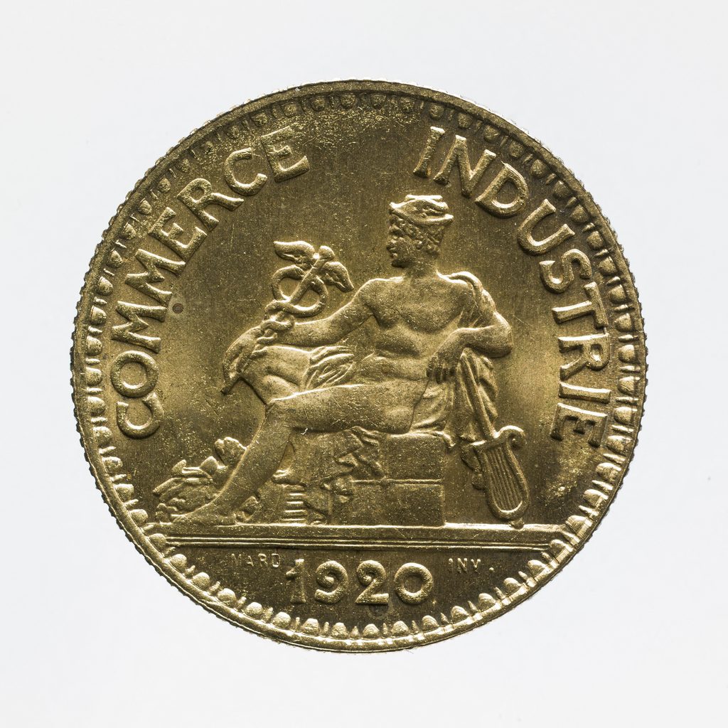 Avers du 2 francs Chambres de commerce 1923 : mention Bon pour 2 francs, monnaie de nécessité.