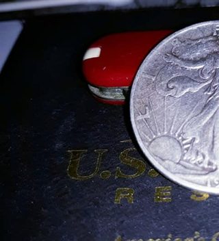 Avers de Half Dollar Liberty marchant (1943, États-Unis), argent.