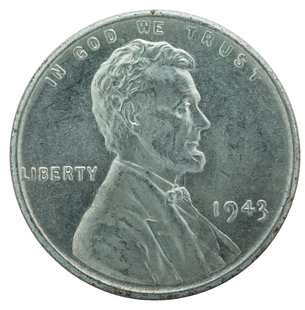 Avers de Cent acier 1943 (1943, États-Unis), acier.