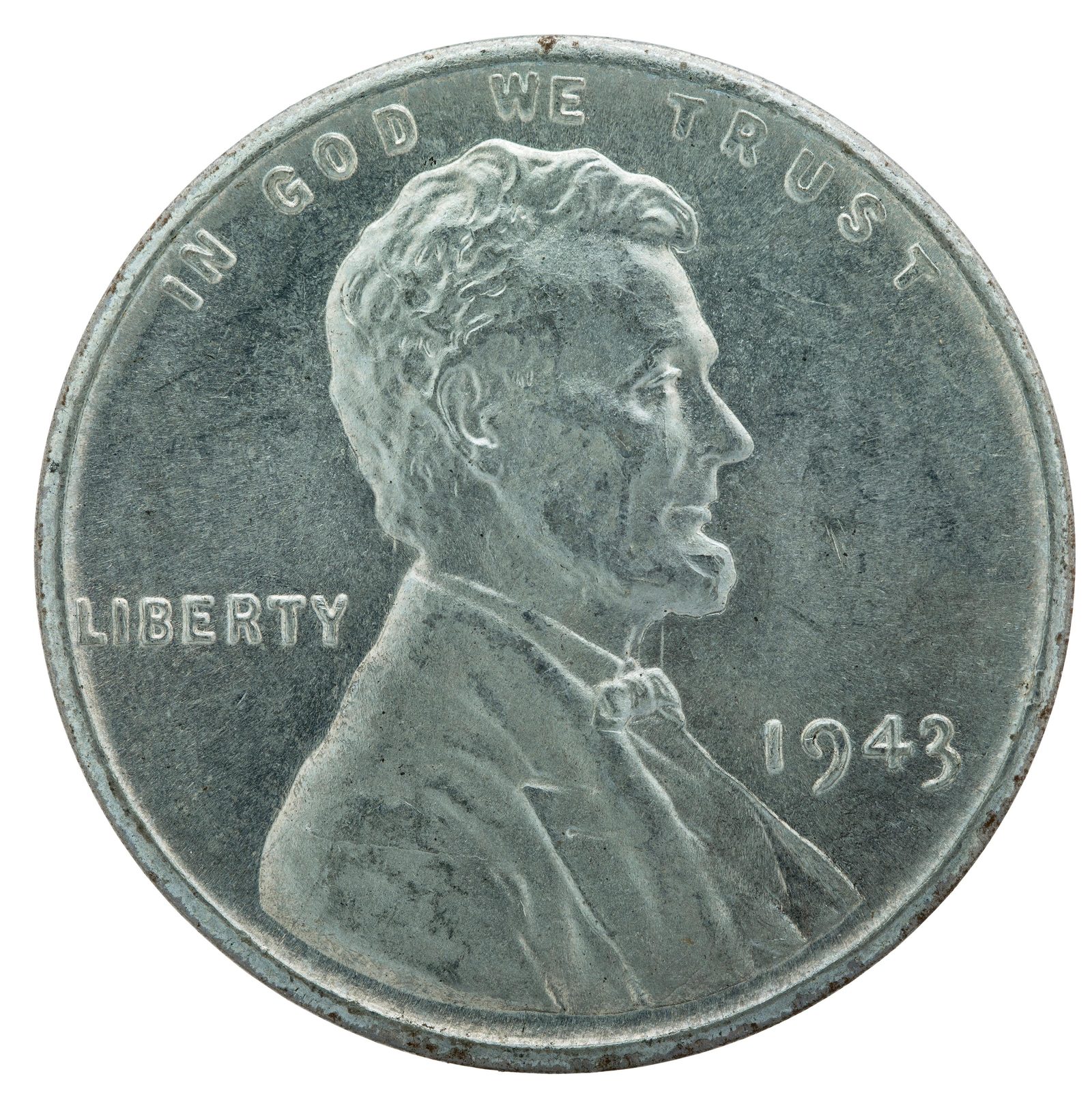 Avers de Cent acier 1943 (1943, États-Unis), acier.